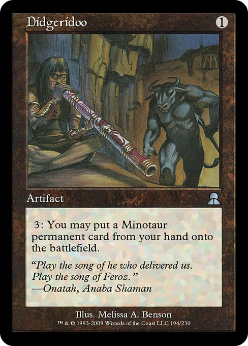 Didgeridoo, carta Magic di tipo Artifact illustrata da Melissa A. Benson