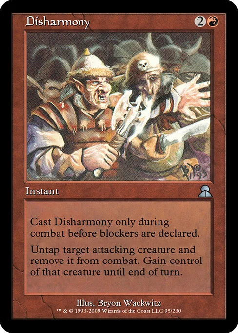 Disharmony, carta Magic di tipo Instant illustrata da Bryon Wackwitz