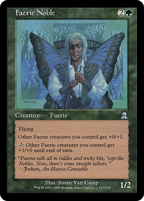 Faerie Noble, carta Magic di tipo Creature — Faerie Noble illustrata da Susan Van Camp