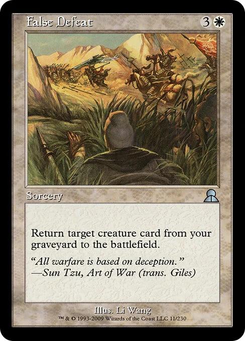 False Defeat, carta Magic di tipo Sorcery illustrata da Li Wang