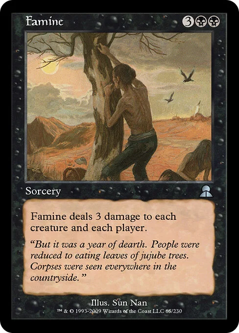 Famine, carta Magic di tipo Sorcery illustrata da Sun Nan