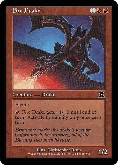 Fire Drake, carta Magic di tipo Creature — Drake illustrata da Christopher Rush