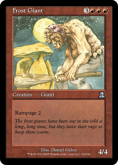 Frost Giant, carta Magic di tipo Creature — Giant illustrata da Daniel Gelon