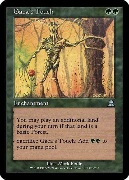 Gaea's Touch, carta Magic di tipo Enchantment illustrata da Mark Poole