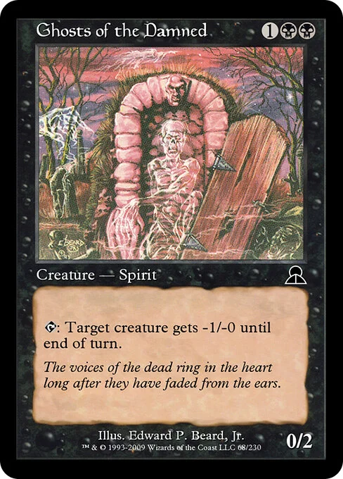 Ghosts of the Damned, carta Magic di tipo Creature — Spirit illustrata da Edward P. Beard, Jr.