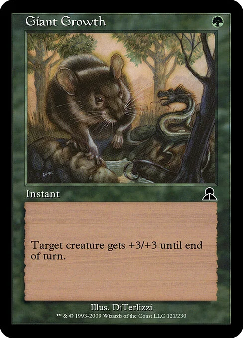 Giant Growth, carta Magic di tipo Instant illustrata da DiTerlizzi
