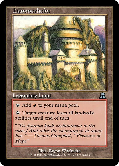 Hammerheim, carta Magic di tipo Legendary Land illustrata da Bryon Wackwitz