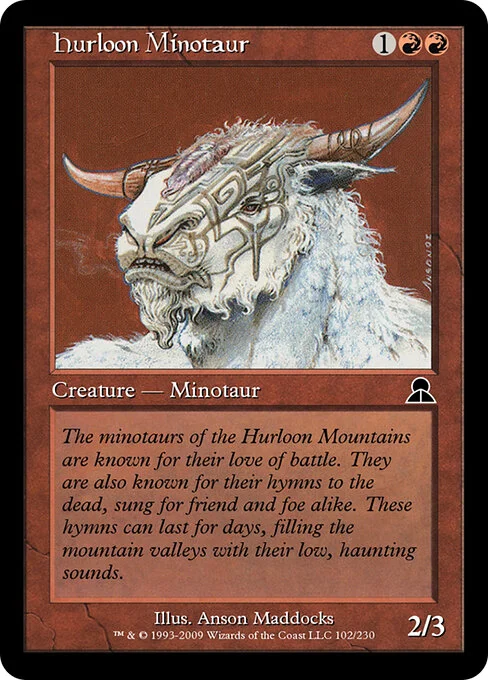 Hurloon Minotaur, carta Magic di tipo Creature — Minotaur illustrata da Anson Maddocks