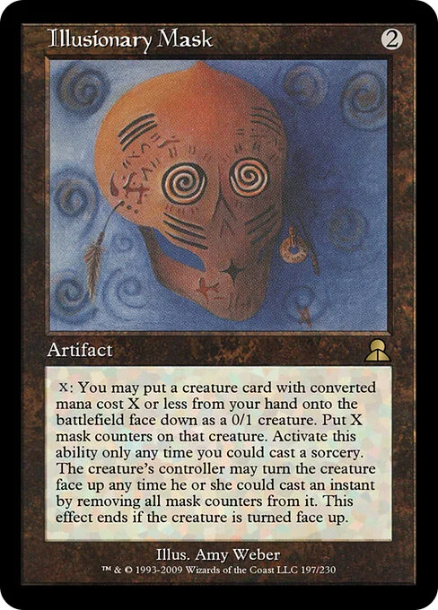Illusionary Mask, carta Magic di tipo Artifact illustrata da Amy Weber