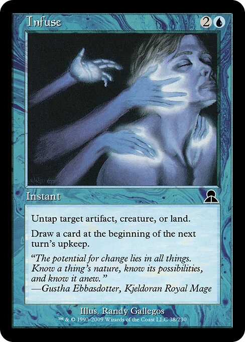 Infuse, carta Magic di tipo Instant illustrata da Randy Gallegos
