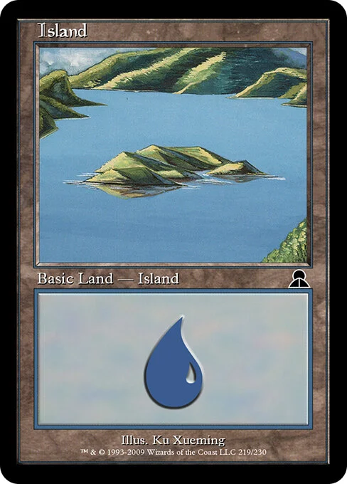 Island, carta Magic di tipo Basic Land — Island illustrata da Ku Xueming