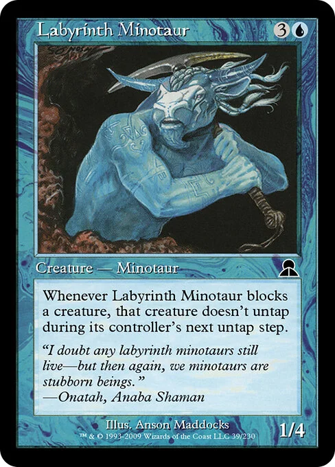 Labyrinth Minotaur, carta Magic di tipo Creature — Minotaur illustrata da Anson Maddocks