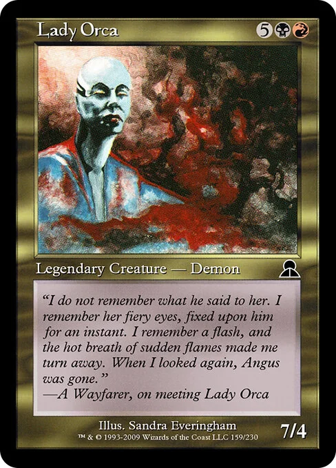 Lady Orca, carta Magic di tipo Legendary Creature — Demon illustrata da Sandra Everingham