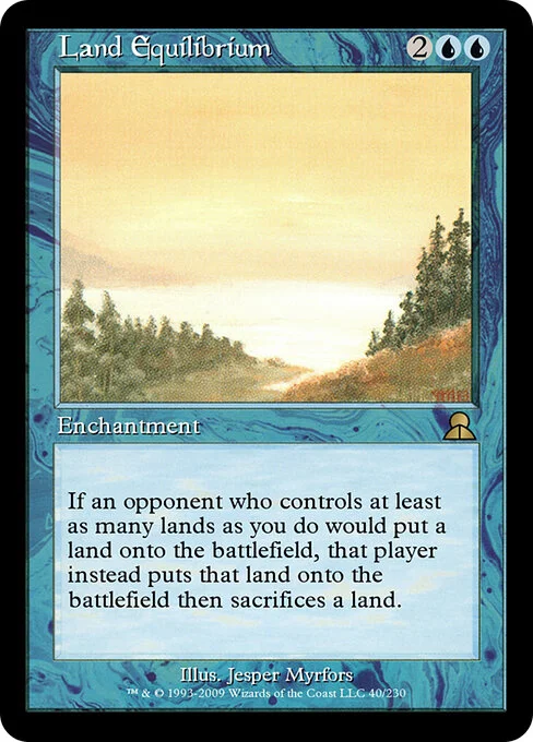 Land Equilibrium, carta Magic di tipo Enchantment illustrata da Jesper Myrfors