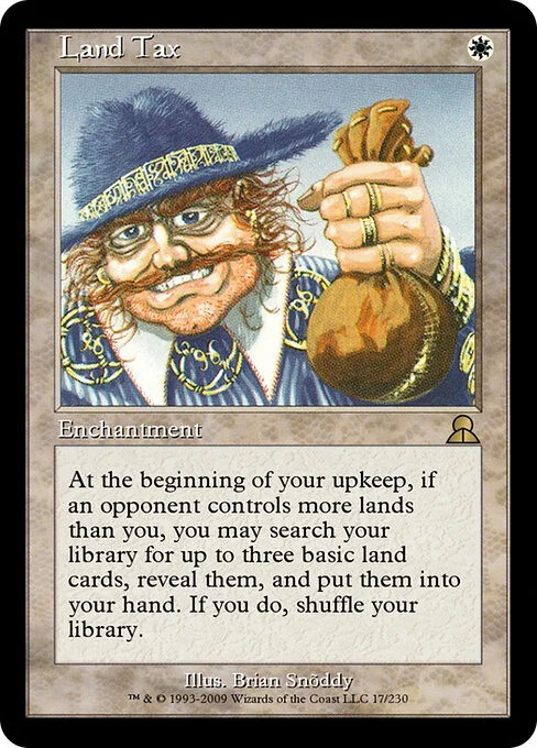 Land Tax, carta Magic di tipo Enchantment illustrata da Brian Snõddy