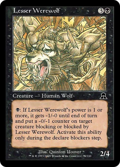 Lesser Werewolf, carta Magic di tipo Creature — Werewolf illustrata da Quinton Hoover