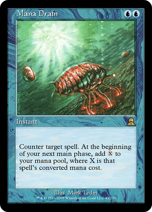 Mana Drain, carta Magic di tipo Instant illustrata da Mark Tedin