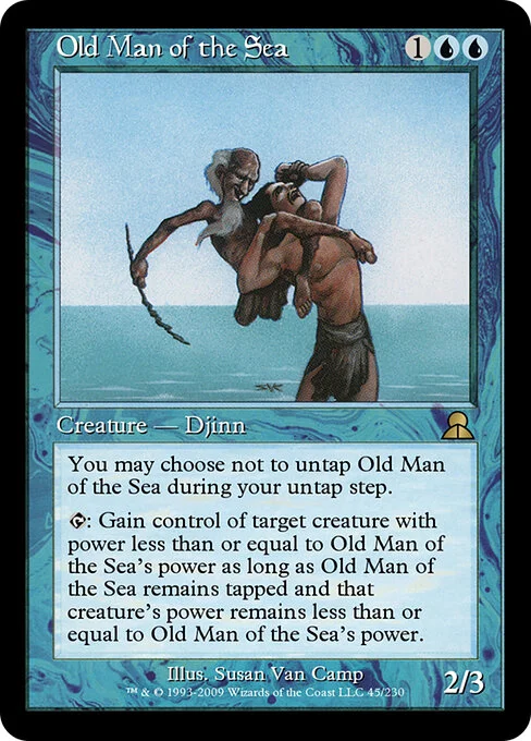 Old Man of the Sea, carta Magic di tipo Creature — Djinn illustrata da Susan Van Camp