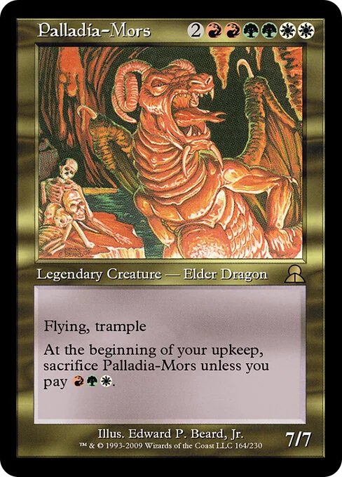 Palladia-Mors, carta Magic di tipo Legendary Creature — Elder Dragon illustrata da Edward P. Beard, Jr.