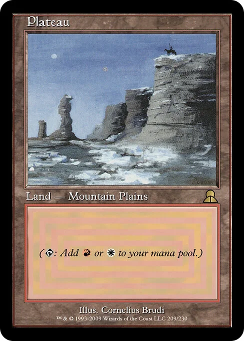 Plateau, carta Magic di tipo Land — Mountain Plains illustrata da Cornelius Brudi