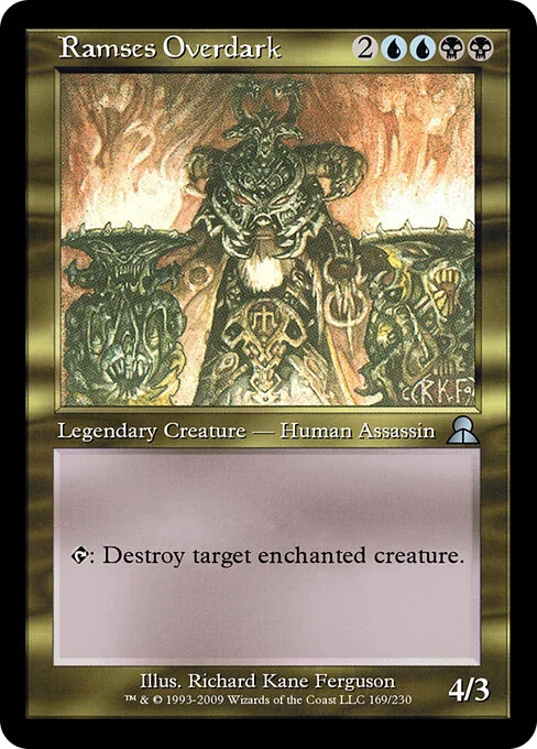 Ramses Overdark, carta Magic di tipo Legendary Creature — Human Assassin illustrata da Richard Kane Ferguson