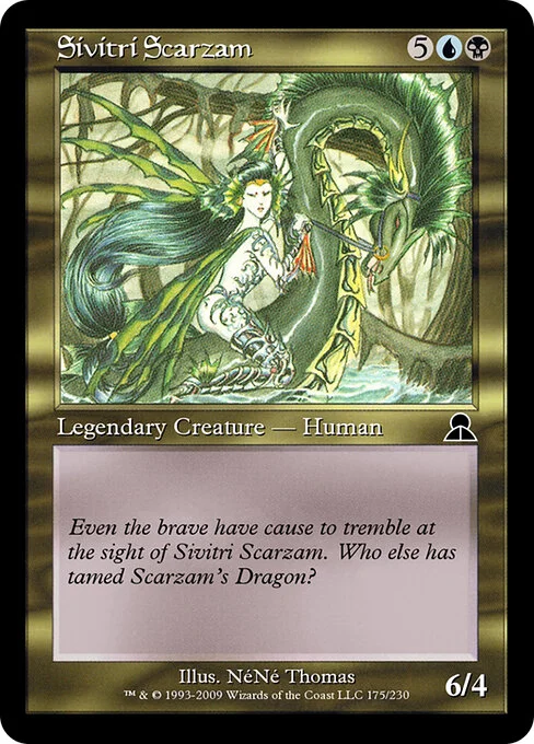 Sivitri Scarzam, carta Magic di tipo Legendary Creature — Human illustrata da NéNé Thomas