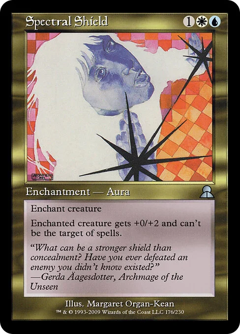 Spectral Shield, carta Magic di tipo Enchantment — Aura illustrata da Margaret Organ-Kean