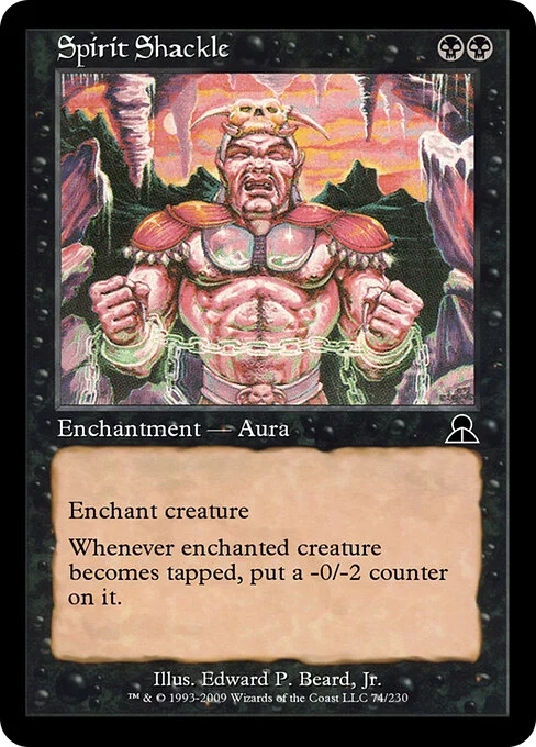 Spirit Shackle, carta Magic di tipo Enchantment — Aura illustrata da Edward P. Beard, Jr.