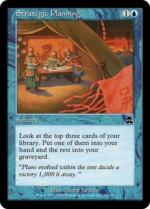 Strategic Planning, carta Magic di tipo Sorcery illustrata da Zhang Jiazhen