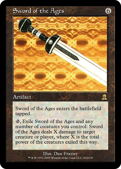 Sword of the Ages, carta Magic di tipo Artifact illustrata da Dan Frazier