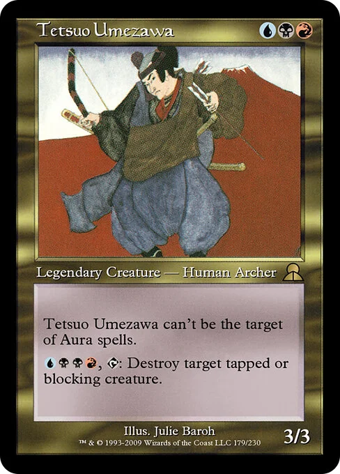 Tetsuo Umezawa, carta Magic di tipo Legendary Creature — Human Archer illustrata da Julie Baroh