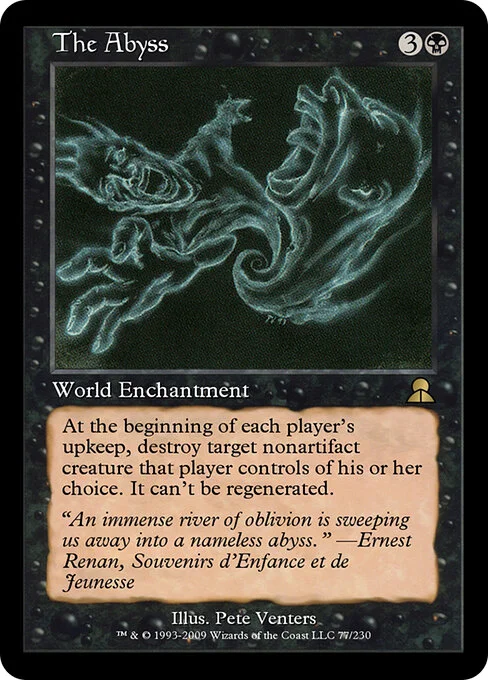 The Abyss, carta Magic di tipo World Enchantment illustrata da Pete Venters
