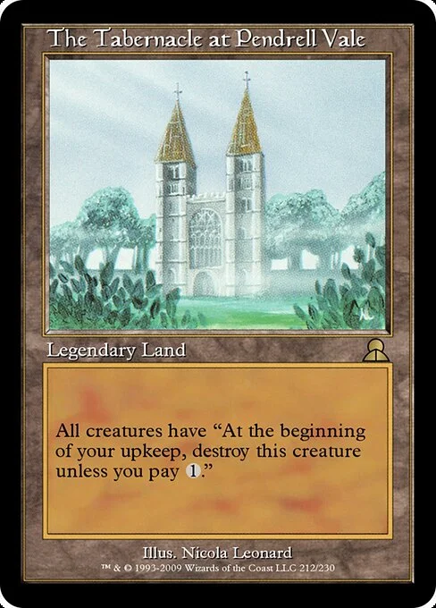 The Tabernacle at Pendrell Vale, carta Magic di tipo Legendary Land illustrata da Nicola Leonard
