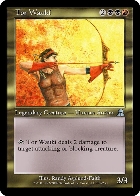 Tor Wauki, carta Magic di tipo Legendary Creature — Human Archer illustrata da Randy Asplund-Faith