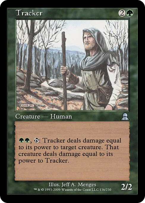 Tracker, carta Magic di tipo Creature — Human illustrata da Jeff A. Menges