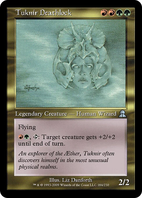 Tuknir Deathlock, carta Magic di tipo Legendary Creature — Human Wizard illustrata da Liz Danforth