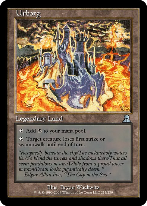 Urborg, carta Magic di tipo Legendary Land illustrata da Bryon Wackwitz
