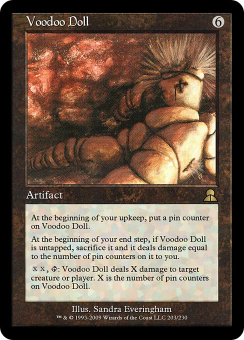 Voodoo Doll, carta Magic di tipo Artifact illustrata da Sandra Everingham