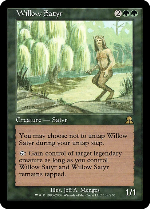 Willow Satyr, carta Magic di tipo Creature — Satyr illustrata da Jeff A. Menges