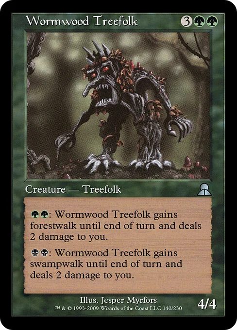 Wormwood Treefolk, carta Magic di tipo Creature — Treefolk illustrata da Jesper Myrfors