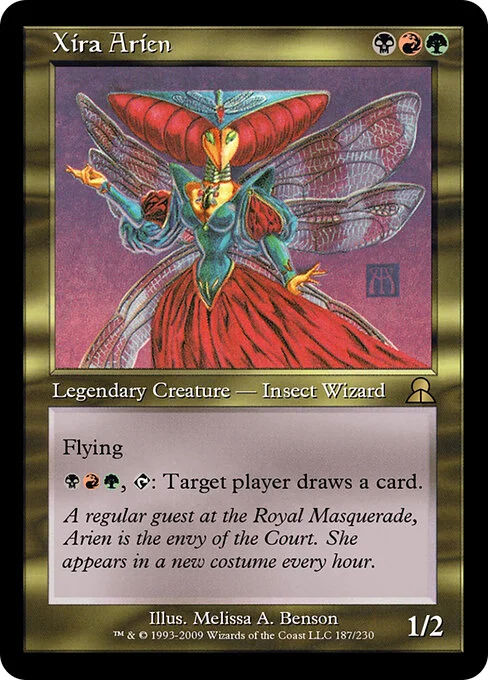 Xira Arien, carta Magic di tipo Legendary Creature — Insect Wizard illustrata da Melissa A. Benson