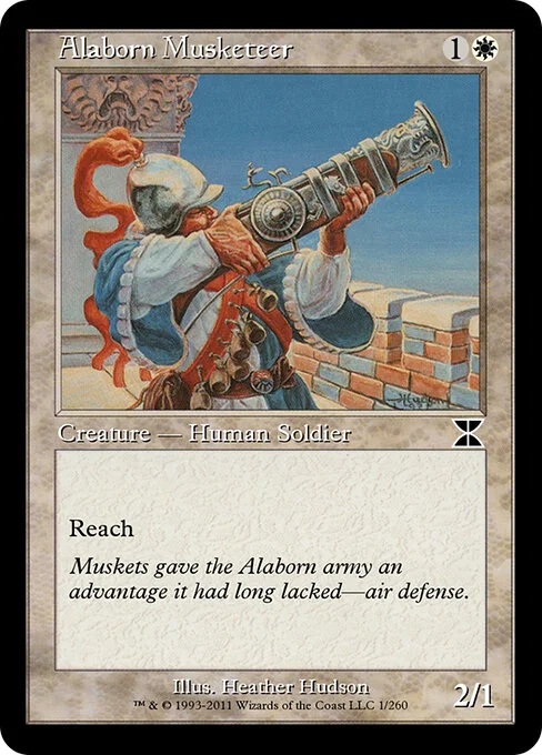 Alaborn Musketeer, carta Magic di tipo Creature — Human Soldier illustrata da Heather Hudson