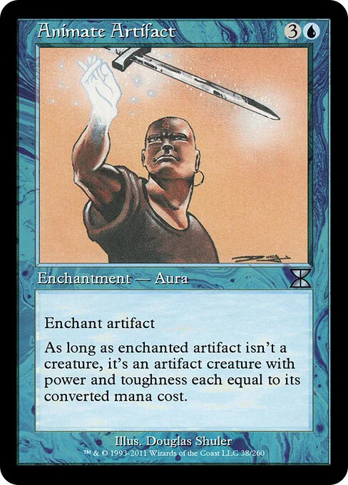 Animate Artifact, carta Magic di tipo Enchantment — Aura illustrata da Douglas Shuler