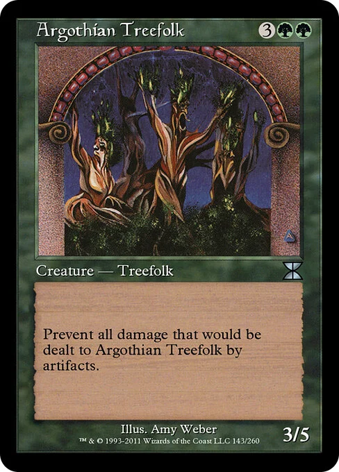 Argothian Treefolk, carta Magic di tipo Creature — Treefolk illustrata da Amy Weber