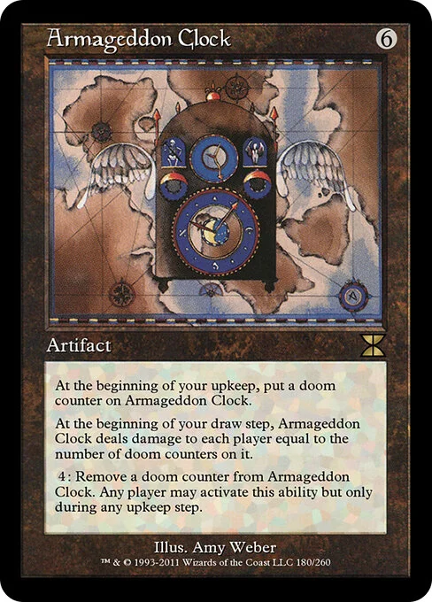 Armageddon Clock, carta Magic di tipo Artifact illustrata da Amy Weber