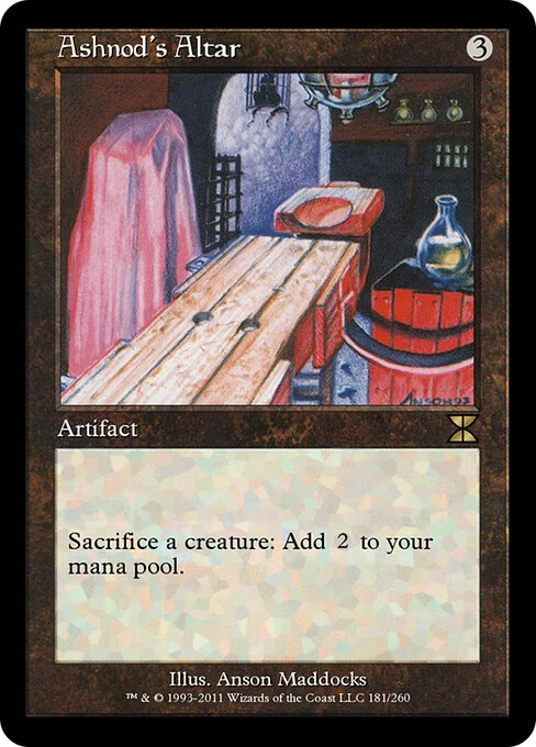 Ashnod's Altar, carta Magic di tipo Artifact illustrata da Anson Maddocks