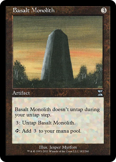 Basalt Monolith, carta Magic di tipo Artifact illustrata da Jesper Myrfors