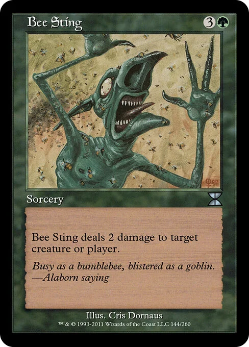 Bee Sting, carta Magic di tipo Sorcery illustrata da Cris Dornaus