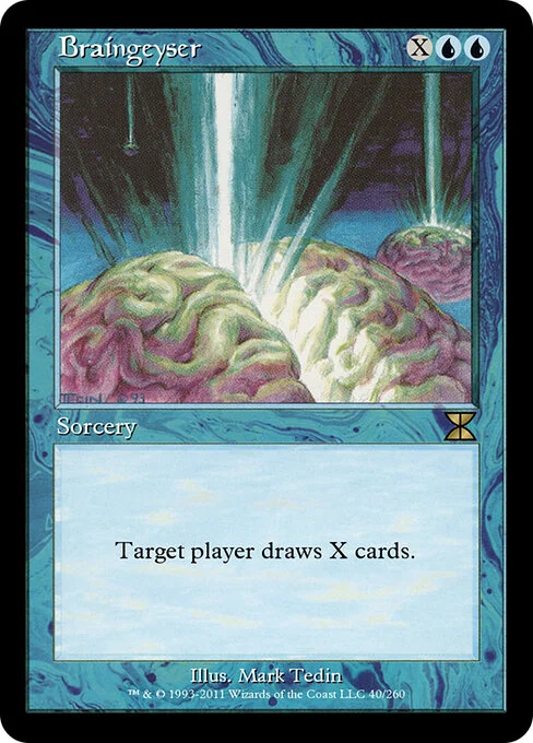 Braingeyser, carta Magic di tipo Sorcery illustrata da Mark Tedin