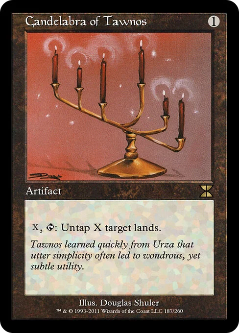 Candelabra of Tawnos, carta Magic di tipo Artifact illustrata da Douglas Shuler